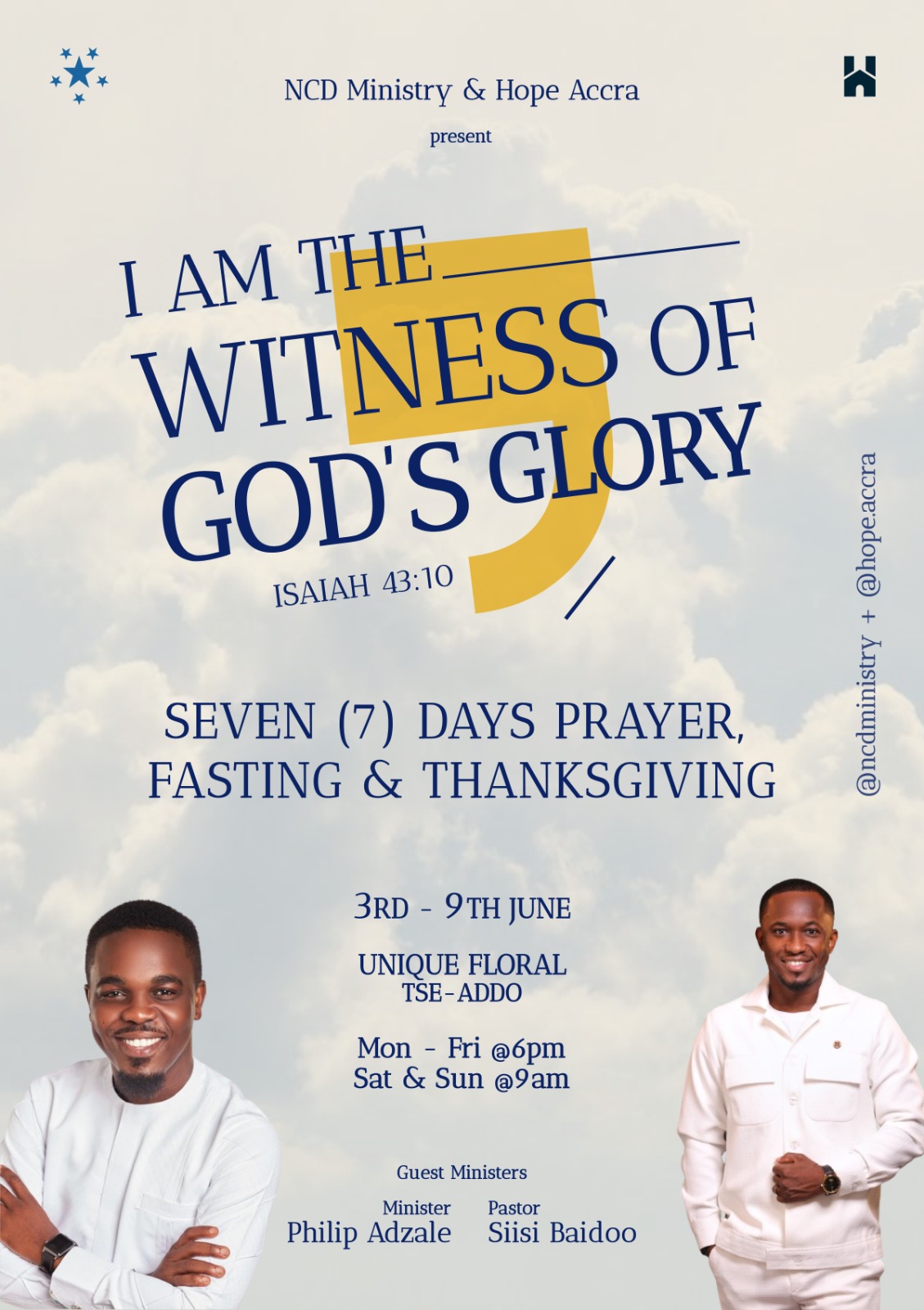 7 Days Prayer, Fasting & Thanksgiving